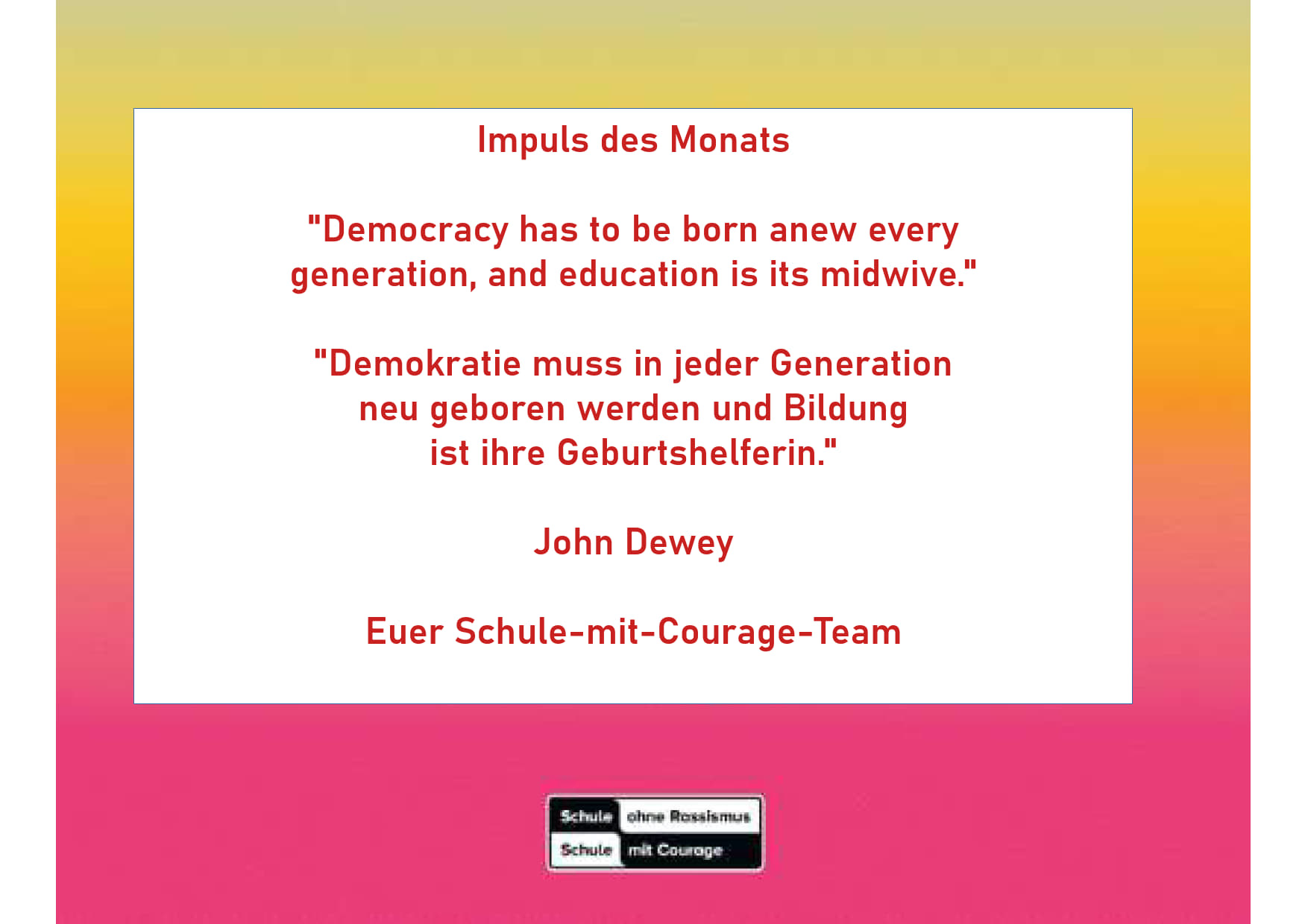 Impuls des Monates Dezember